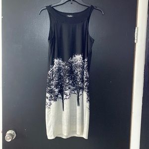 Black tree short dress